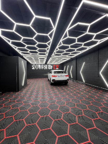 Illuminazione LED con 15 esagoni per garage YOULED